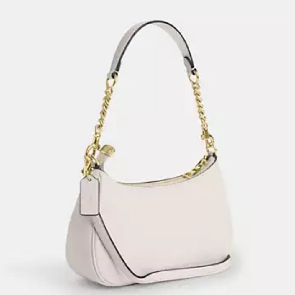 Coach Teri Shoulder Bag Pebble Leather Chalk CV934 - Picture 8 of 9